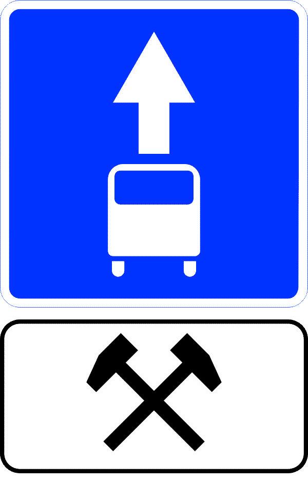 Знак маршрутная полоса